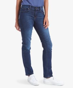 Grand Mid Rise Slim Straight Jeans