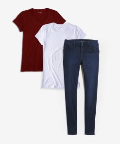 Bundle 02: 2 Marcy Tees + 1 pair of Jeans