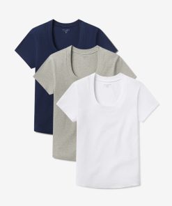 Rib Scoop Neck Tee 3-Pack