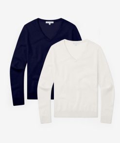 Cashmere V-Neck Willow Sweater 2-Pack