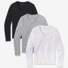 Long Sleeve V-Neck Tee Marcy 3-Pack