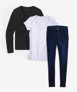 Bundle 08: 1 pair of Jeans + 1 long sleeved + 1 short sleeved Marcy tee