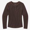 Cotton Waffle Curved Hem Henley