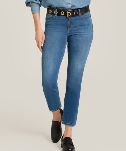 Logan Mid Rise Slim Cropped Leg Jeans