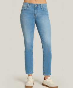 Logan Mid Rise Slim Straight Jeans